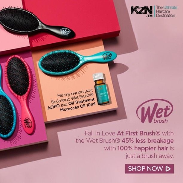 Wet Brush®

Fall In Love At First Brush® με Wet Brush® Original Detangler®

προσφέρει 45% λιγότερο σπάσιμο με 55% λιγότερη προσπάθεια. Τα 100% πιο χαρούμενα μαλλιά απέχουν μόλις μια βούρτσα.

Το πώς βουρτσίζετε τα μαλλιά σας είναι το κλειδί για ισχυρά και υγιή μαλλιά και το πιο βασικό βήμα στην περιποίηση των μαλλιών. Το διάσημο Original Detangler άλλαξε το παιχνίδι της βούρτσας και μετασχημάτισε αυτό που αποτελούσε επώδυνη και χρονοβόρα εργασία σε ένα αβίαστο, διασκεδαστικό και πολύχρωμο μέρος της ημέρας σας. Happy Brushing.

⁣
#WetBrushgr #WetBrush #tanglefree #hairbrushgoals #painfreebrushing #hairgoals #hair #hairbrush #hairshine #detangle #GoGreen #GoGreenMini #sustainable#kaizen #kaizenshop #kaizentm #hairsalon #onlineshop #haircare #hairtreatment #shampoo #hairrestoring #hairrenewal #lifestyle #heraklion #greece #luxurystories